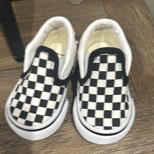 Vans Black and White Checkered Slip-On Shoes